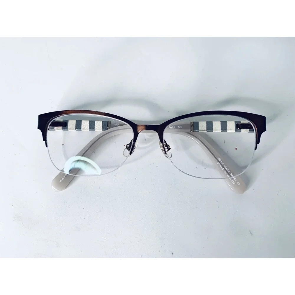 Kate Spade NY Bronze Metal Half Rim Cat Eye Glasses Valary 0W94 135 51 16